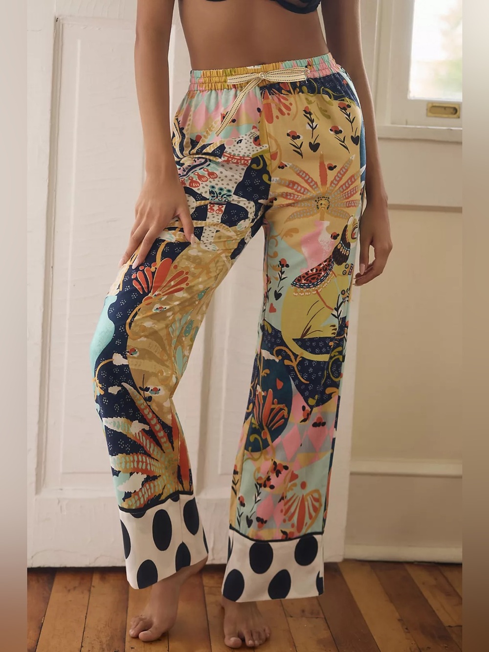 Alessandro Florio Anthropologie Wide-Leg Flannel Pyjama Bottoms pajama pants S